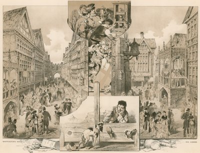 The Old London Street na Wystawie Zdrowia; Whittingtons House, Pye Corner autorstwa English School