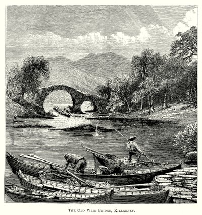 Stary most nad jazem, Killarney (grawerunek) autorstwa English School