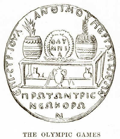 Igrzyska Olimpijskie, ilustracja z Historii Grecji autorstwa Victora Duruy, 1890 autorstwa English School