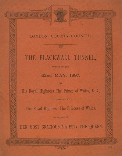 Otwarcie tunelu Blackwall autorstwa English School