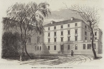 Oratorium, w Brompton, na zewnątrz rezydencji (grawerowanie) autorstwa English School