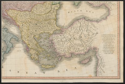 Imperium Osmańskie, z Europy, opisujące wszystkie zmiany na Terytorium, wraz z ich odchyleniami w liniach granicznych kilku imperiów i państw, uzgodnionych i potwierdzonych ostatecznym traktatem paryskim z 20 listopada 1815 r., opublikowanym w 1816 r. autorstwa English School