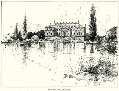 Pałac w Dreźnie (rycina) autorstwa English School