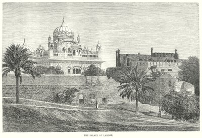 Pałac w Lahore (rycina) autorstwa English School