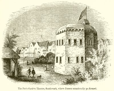Paris Garden Theatre, Southwark, gdzie Jonson okazjonalnie występował autorstwa English School