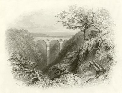 Most i wąwóz Peaths, Berwickshire autorstwa English School