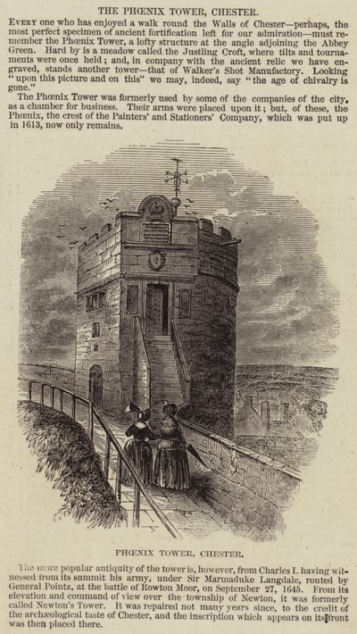 Wieża Feniksa, Chester (grawerowanie) autorstwa English School