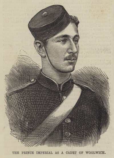 Książę Imperial jako kadet Woolwich (grafika) autorstwa English School