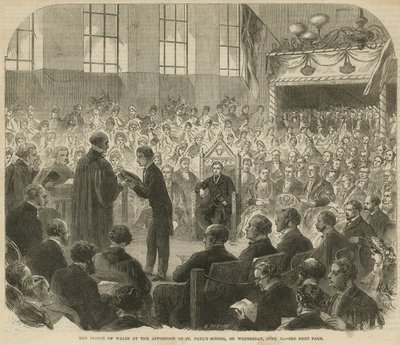 Książę Walii na nakazu St Pauls School autorstwa English School