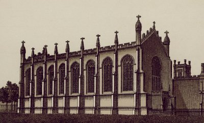 The Proprietary College Chapel, Cheltenham (litografia) autorstwa English School