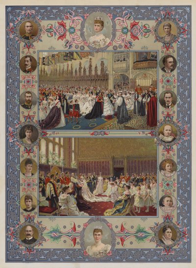 Jubileusz królowej (chromolitografia) autorstwa English School