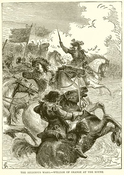 Wojny religijne — William of Orange w Boyne autorstwa English School