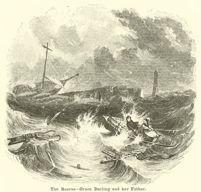 Ratunek, Grace Darling i jej ojciec autorstwa English School