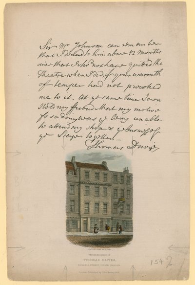 Rezydencja Thomasa Daviesa, Russell Street, Covent Garden, Londyn autorstwa English School