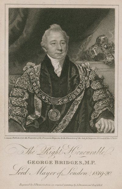 The Right Honorable George Bridges, Lord Mayor of London 1819-20 autorstwa English School