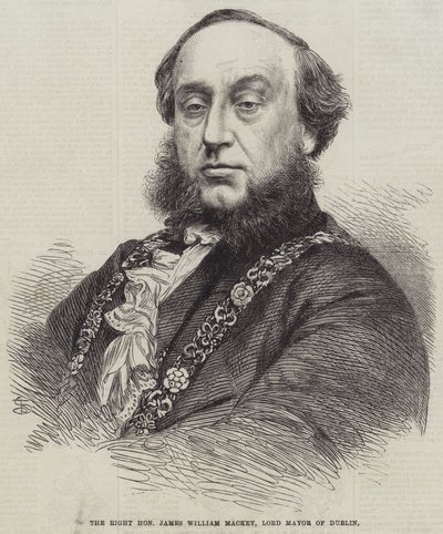 Szanowny James William Mackey, burmistrz Dublina (rycina) autorstwa English School