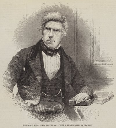 Właściwy Szanowny Lord Brougham (rycina) autorstwa English School