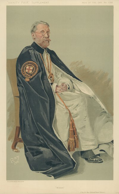Prawy wielebny Edward Stuart Talbot, Winton, 11 października 1911, komiks Vanity Fair autorstwa English School