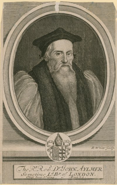 Właściwy Wielebny Dr John Aylmer, czasami Lord Biskup Londynu autorstwa English School
