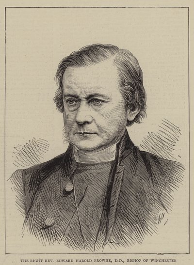 Prawy Wielebny Edward Harold Browne, DD, biskup Winchester (grafika) autorstwa English School