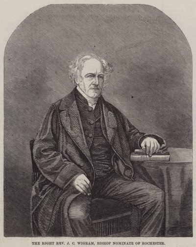 The Right Reverend J C Wigram, biskup nominowany z Rochester (rycina) autorstwa English School
