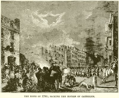 zamieszki 1780; plądrowanie domów katolików autorstwa English School