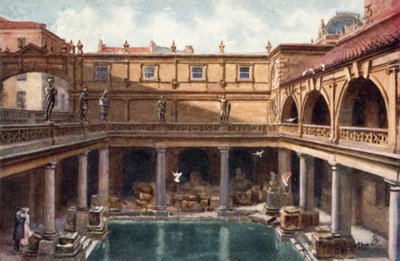 Łaźnie rzymskie, Bath (kolor lito) autorstwa English School