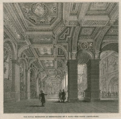 The Royal Exchange redectored przez F Sang - północne ambulatorium autorstwa English School