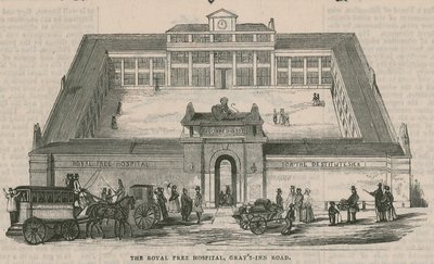 The Royal Free Hospital, Grays Inn Road, Londyn autorstwa English School