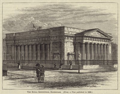The Royal Institution, Edynburg (grawerunek) autorstwa English School