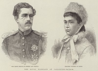 Królewskie Małżeństwo w Carlsruhe (rycina) autorstwa English School