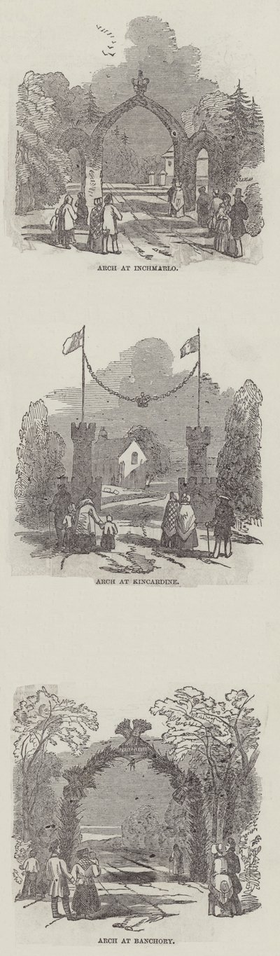 Royal Progress to Balmoral (grawerowanie) autorstwa English School