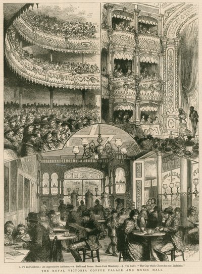 Royal Victoria Coffee Palace i Music Hall, Londyn autorstwa English School