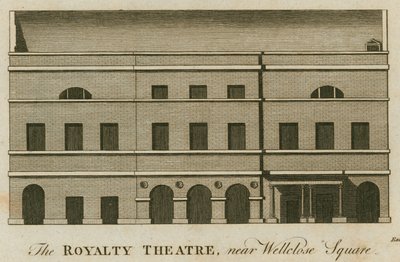 Teatr Royalty, Well Street, Wellclose Square, Londyn autorstwa English School