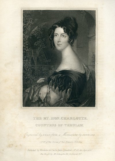 Rt. Kochanie. Charlotte, hrabina Verulam, 1830 autorstwa English School