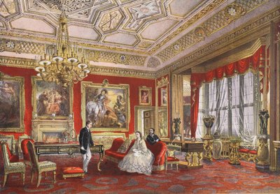 Pokój Rubensa, Zamek Windsor, z Pomnika małżeństwa Edwarda VII i Aleksandry z Danii, wyd. 1864 autorstwa English School