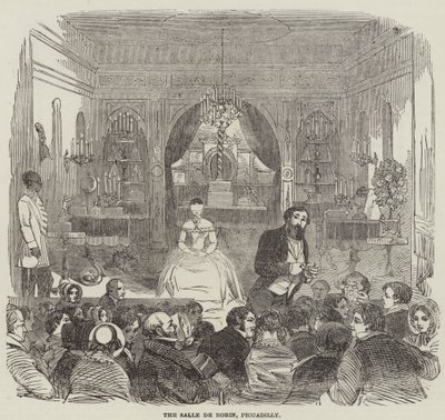 Salle de Robin, Piccadilly (grawerowanie) autorstwa English School