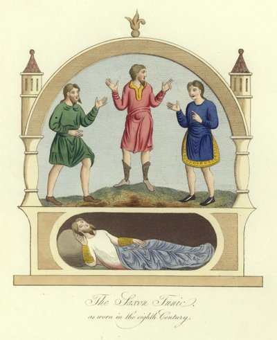 Saksońska tunika noszona w VIII wieku autorstwa English School