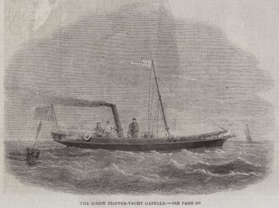 Śruba Clipper-Yacht Gazelle (grawerowanie) autorstwa English School