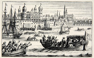 Siedmiu Biskupów idących do Wieży, kwiecień 1688 autorstwa English School