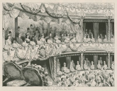 Szach Persji w Anglii; Wizyta państwowa w Królewskiej Operze Włoskiej, Covent Garden autorstwa English School