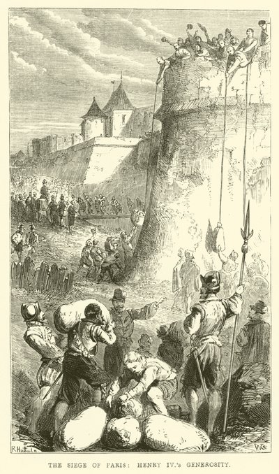 Oblężenie Paryża, hojność Henryka IV autorstwa English School