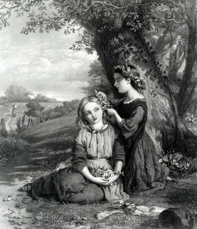 Siostry, opublikowana w Art Journal (1867), rycina C. Cousen, 1867 autorstwa English School