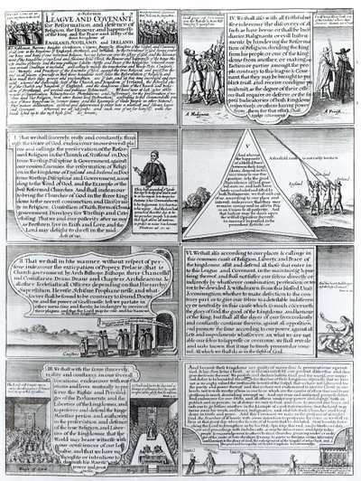 Uroczysta Liga i Przymierze z 1643 r., rytowane przez W. Hollara (1607-77) autorstwa English School