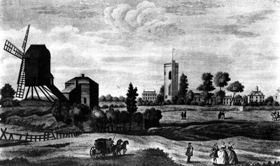 South View of Barnes, wydrukowany przez Henry