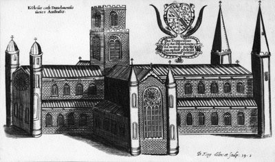 Południowa część katedry w Durham, 1660 autorstwa English School