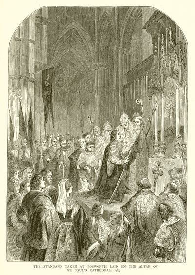 Standard wykonany w Bosworth Laid na ołtarzu katedry św. Pawła, 1485 autorstwa English School