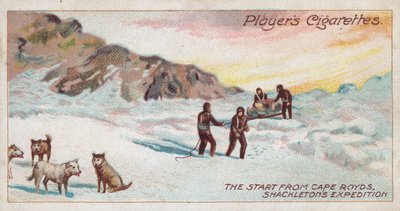 Początek z Cape Royds, Ekspedycja Shackletona (chromolitho) autorstwa English School