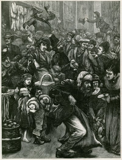 Niedzielne pytania dotyczące handlu – szkic w Petticoat Lane autorstwa English School