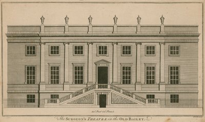 The Surgeons Theatre w Old Bailey, Londyn autorstwa English School